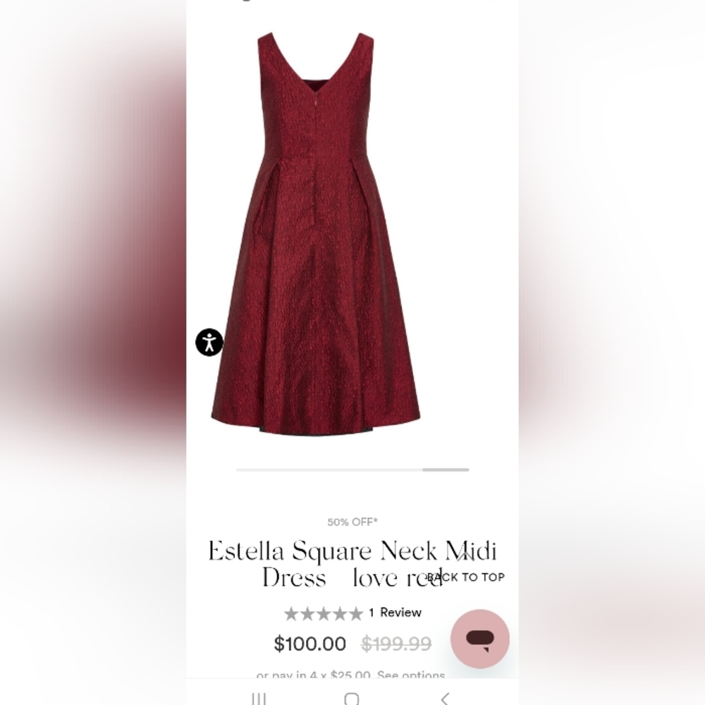 CITY CHIC Elegant Red Sleeveless Dress - Picture 4 of 5